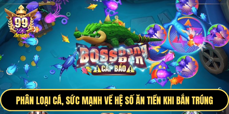 Phân loại cá, sức mạnh về hệ số ăn tiền khi bắn trúng