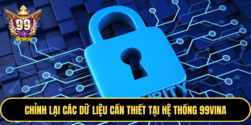 Chỉnh lại các dữ liệu cần thiết tại hệ thống 99VINA