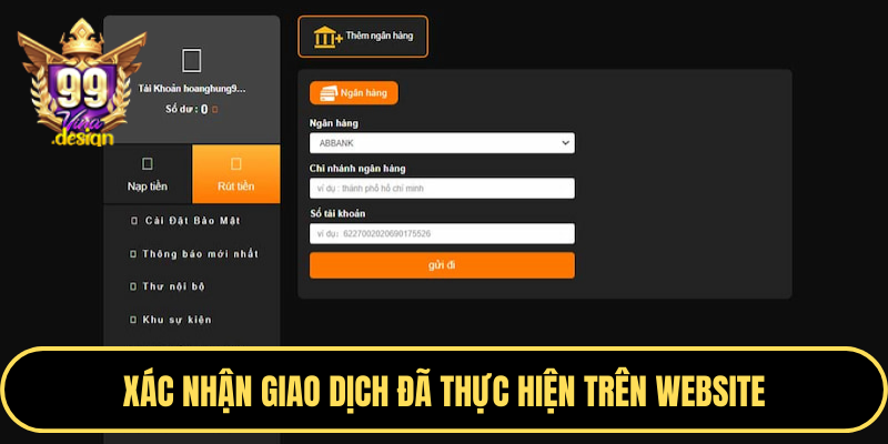 Hướng dẫn nhận tiền thắng trong game bằng VĐT